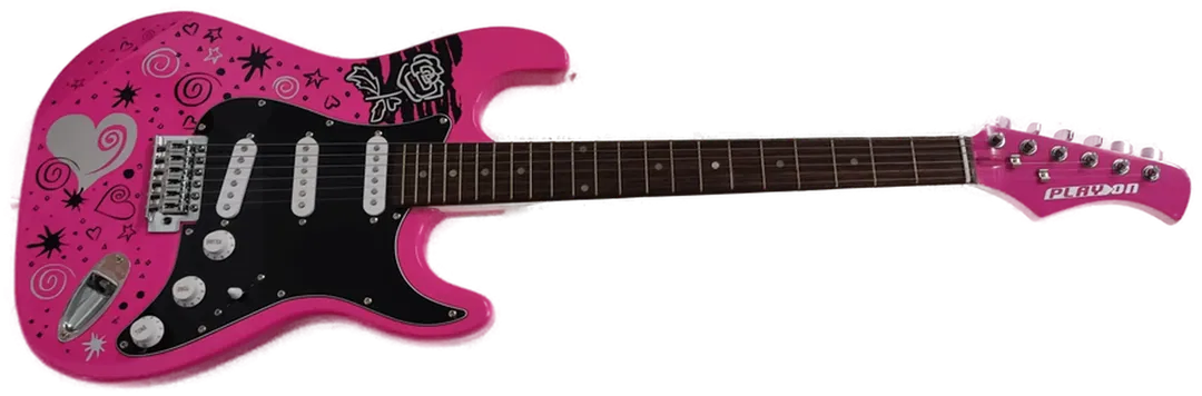 Play on Kinder E-Gitarre Pink Punk mit Tasche  - Bild 1