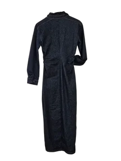 ZARA Damen Hemdblusenkleid, dunkelblau - Gr. L / 40 - Bild 2