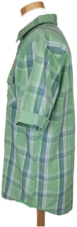 Tom Tailor Herren Kurzarmhemd grün/weiß kariert - M/48 - Bild 3