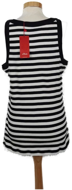 S.Oliver Damen Top schwarz/weiß gestreift Gr. 42 - Bild 2