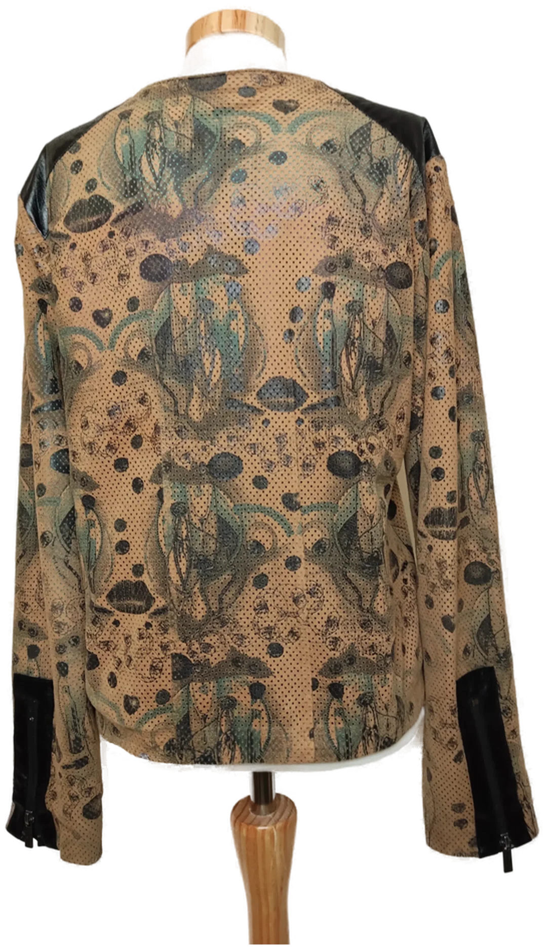 Custo Barcelona Damen Jacke braun/schwarz gemustert Gr. 42 Vintage – Bild 4