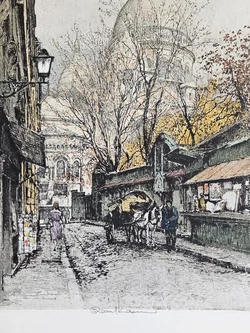 Montmartre Paris - Robert Kasimir - Radierung in Farbe  - Bild 3