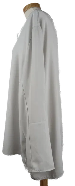 Bluse 'Canda Premium', langarm mit Rundausschnitt und Zipp, weiß Größe 50 - Bild 2