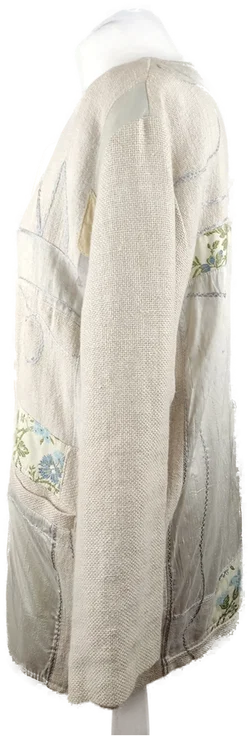 Patchworkjacke XL/42 Bestickt | Handgefertigter Charme Chemisch gereinigt – Vorschau 2