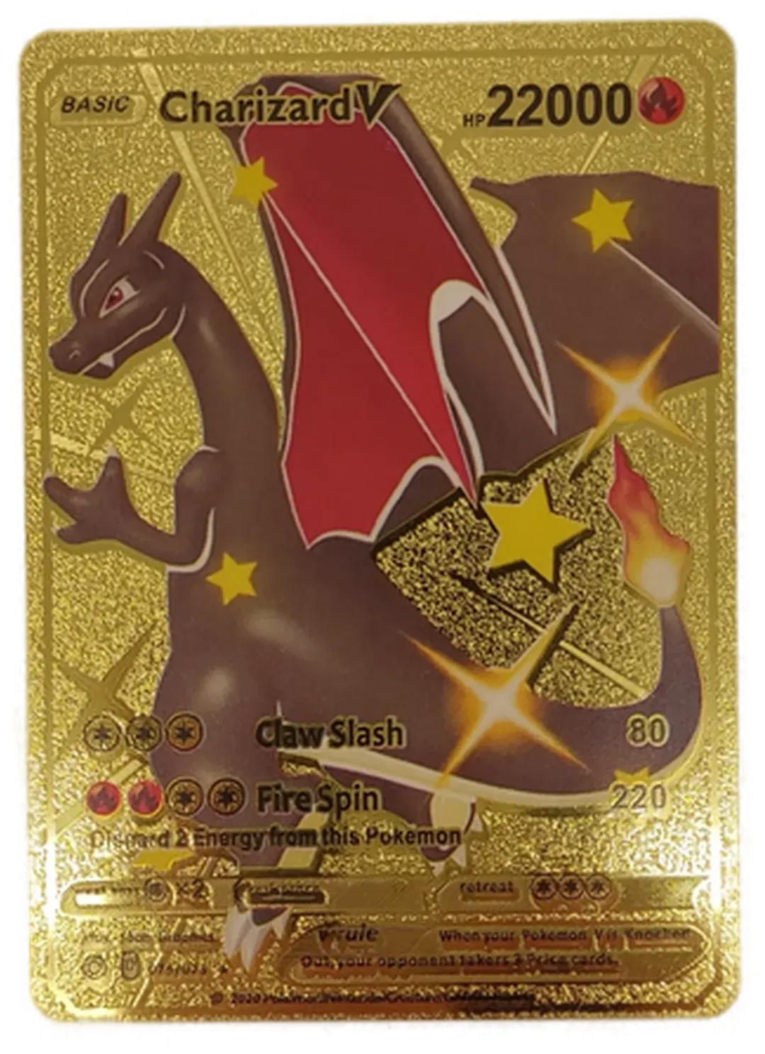 Pokémon Sammelkarte Goldfolie Basic Charizard V - Bild 1
