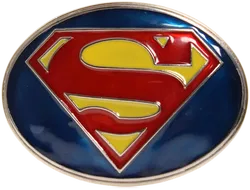 Gürtelschnalle „S“-Wappen (Superman-Design), Metall mit Emaille — Länge ca. 10 cm - Bild 2