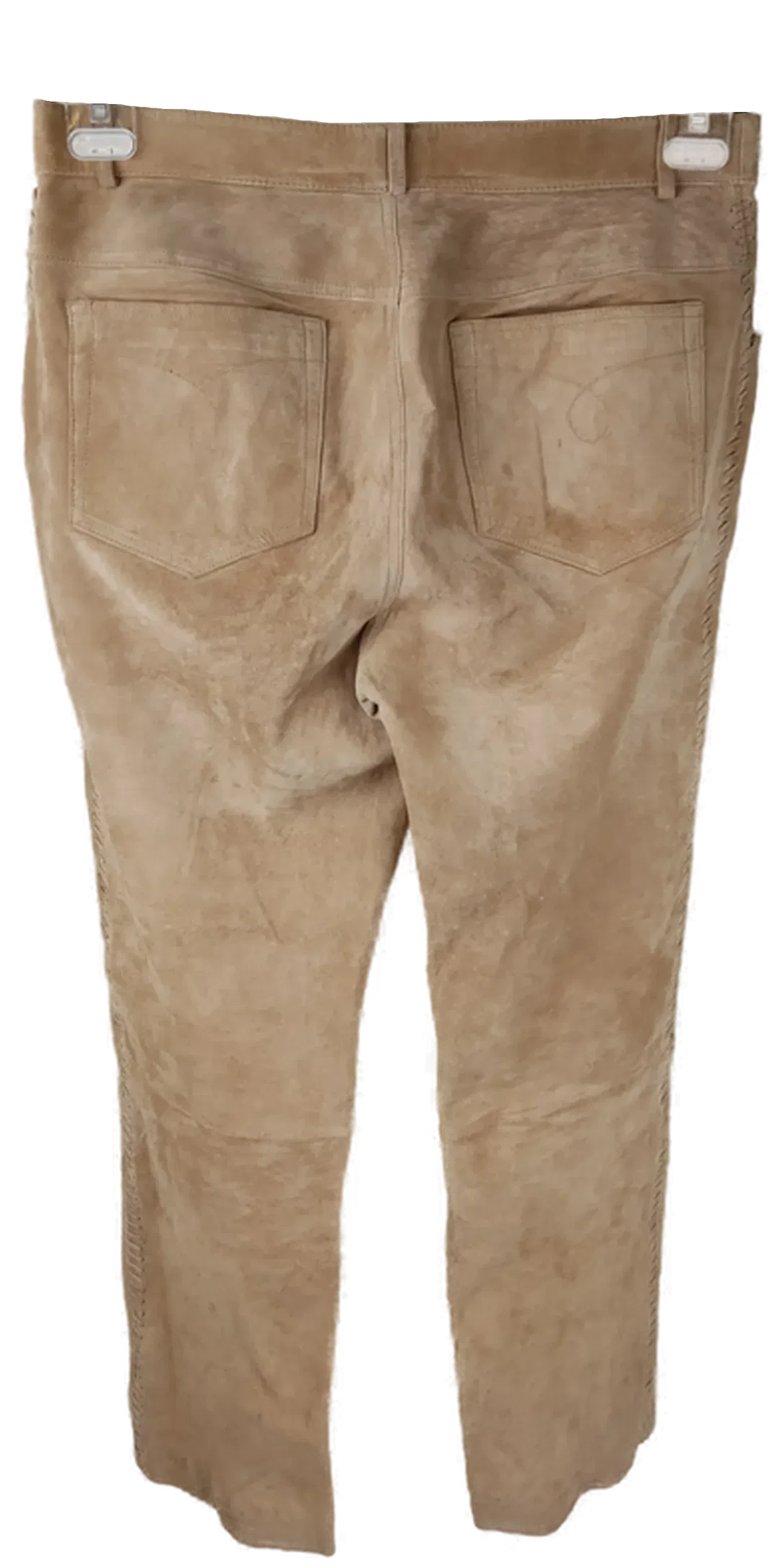 Man's Fashion Herrenlederhose beige Gr. 50 – Bild 2