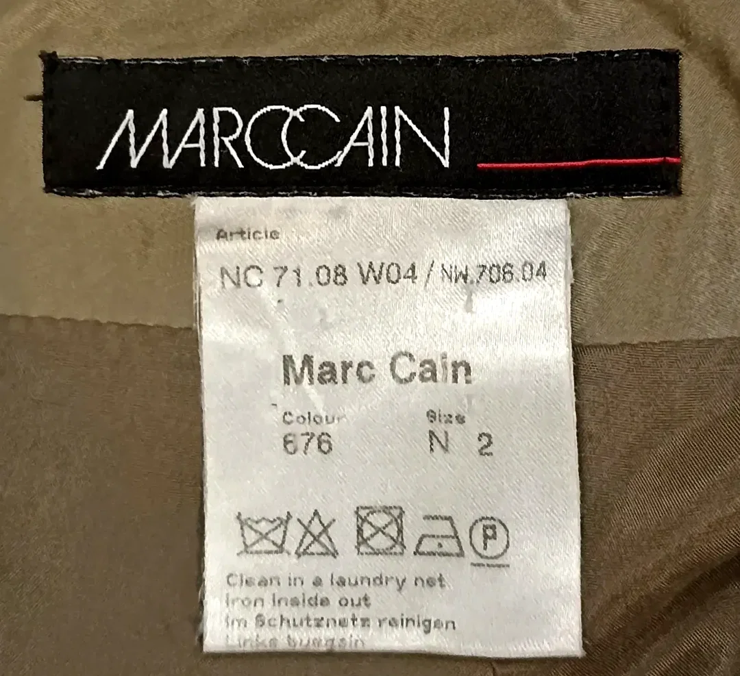Marc Cain Damen Midirock khaki glänzend Gr. S  – Bild 4