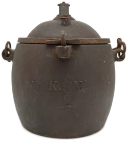 Historischer Dampfdrucktopf aus Gusseisen – Papinischer Dampfkocher mit Charme und Schönheitsfehler - Bild 2