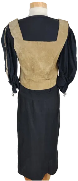 Trachtenkleid 3tlg., schwarz/braun mit Dekor, Größe S - Bild 8