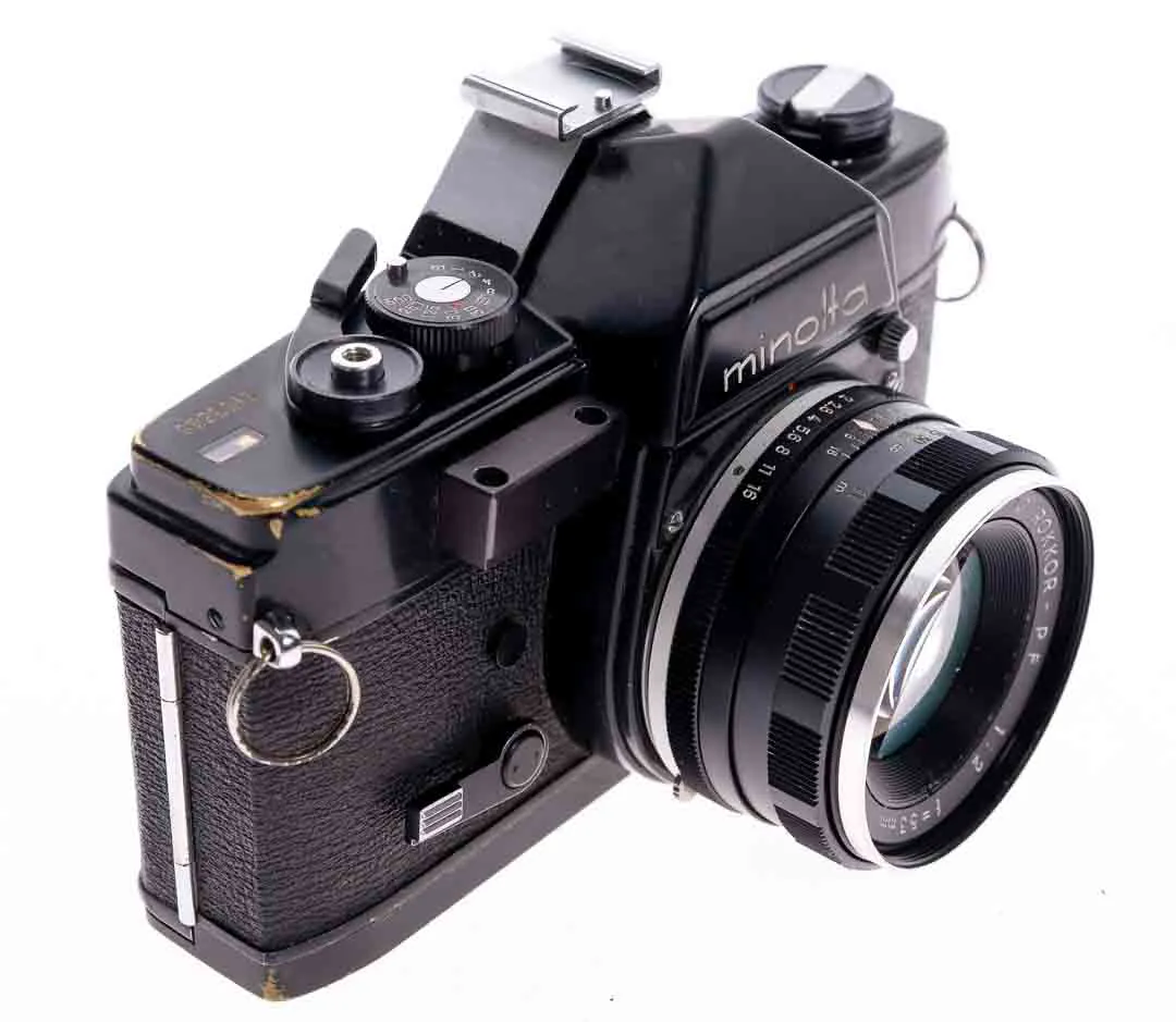 Vintage MINOLTA SR-1 Analoge Spiegelreflexkamera mit Rokkor 35mm 1:2 – Bild 2