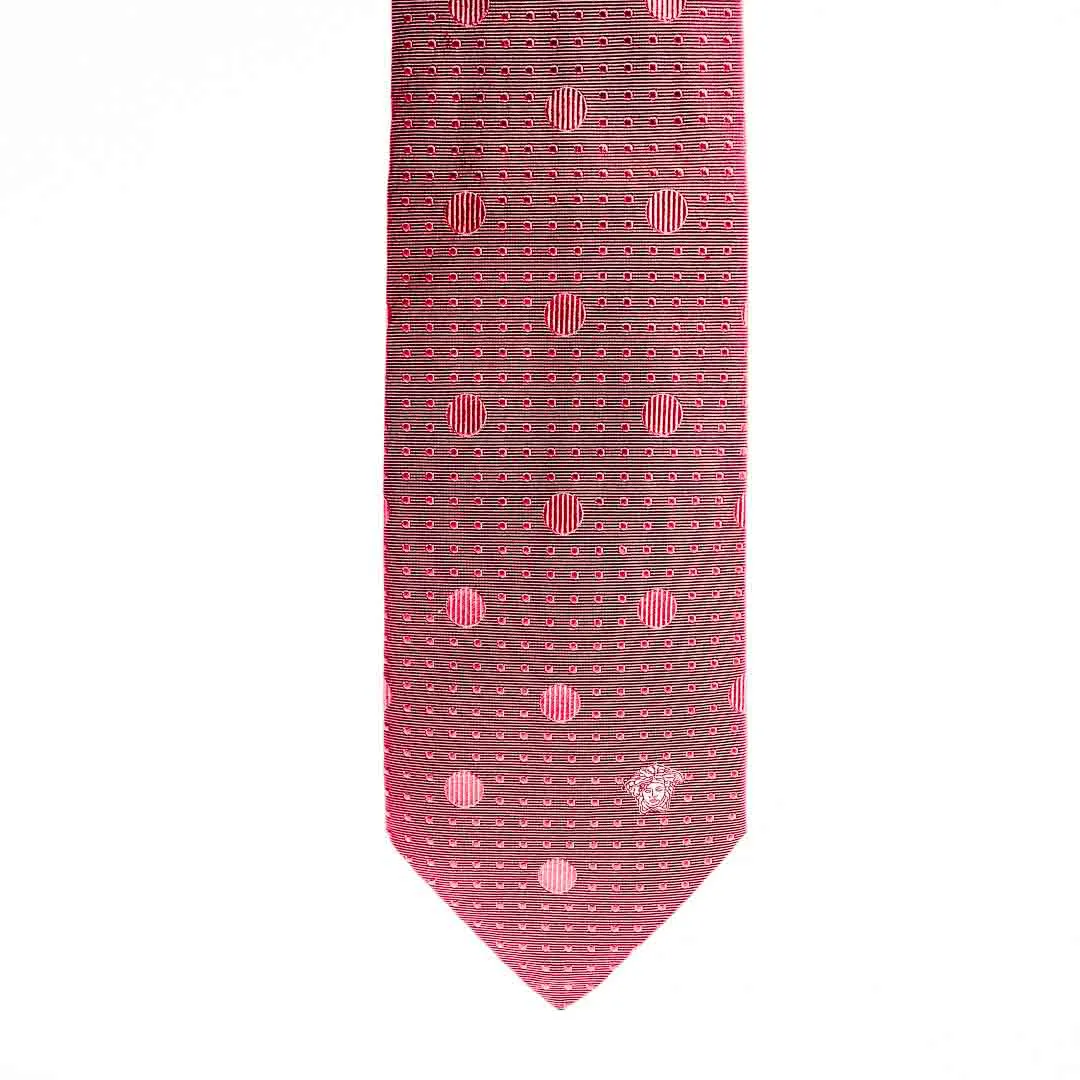 Gianni Versace Seiden Krawatte in Rosé/glänzend – Bild 5