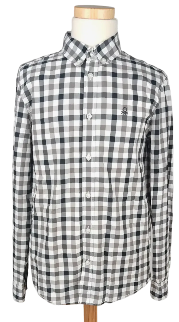 United Colors of Benetton Jungen Hemd, grau - Gr. 150 - Bild 4