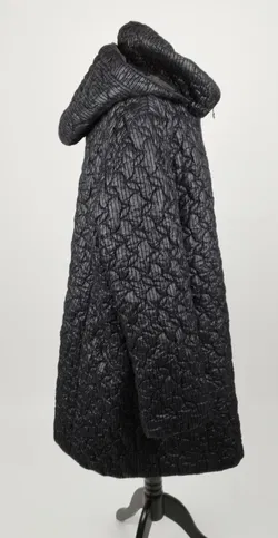 Erich Fend Mantel Schwarz - Gr. 50 / 80% Polyester, 20% Polyamid, Futter 100% Acetat - Bild 2