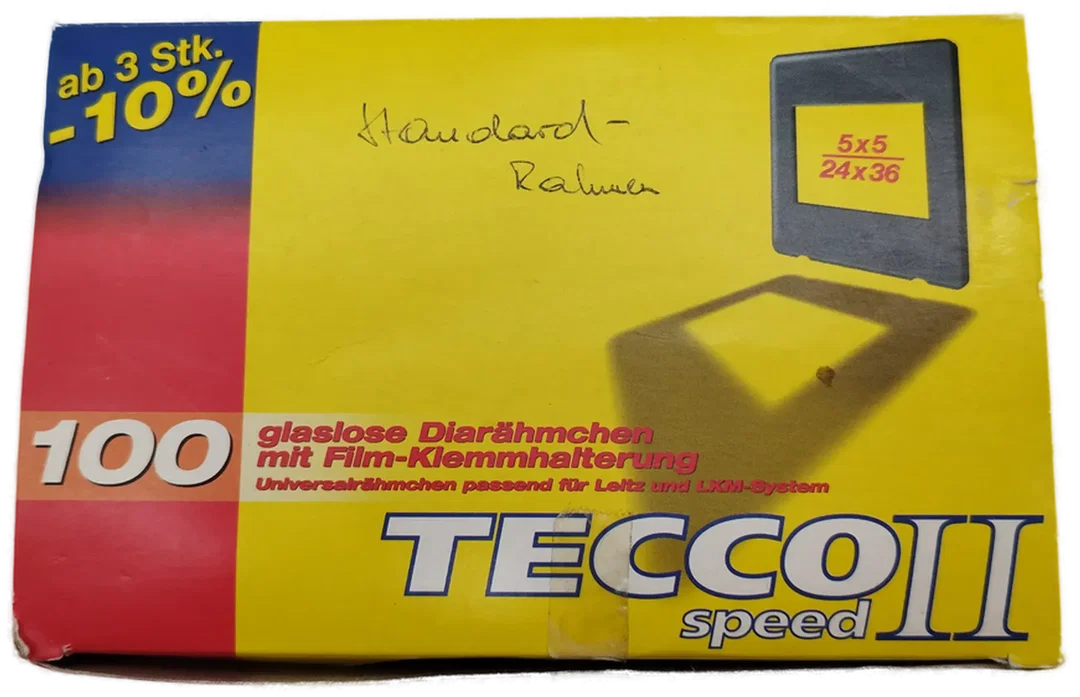TECCO2 Glaslose Diarahmen mit Filmklemmhalterung - 100 Stück / 24x36 – Bild 2