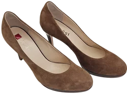 Högl Damen Veloursleder Pumps, braun - EU 37,5 - Bild 2
