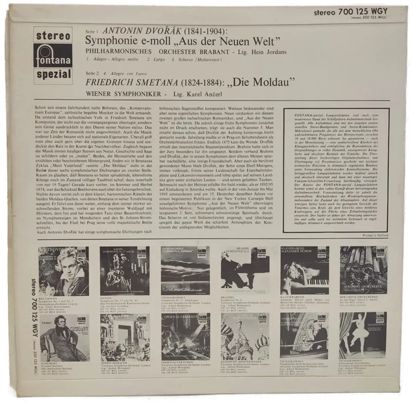 Vinyl LP - Dvorak- Smetana - Aus der Neuen Welt, Die Moldau  – Bild 2