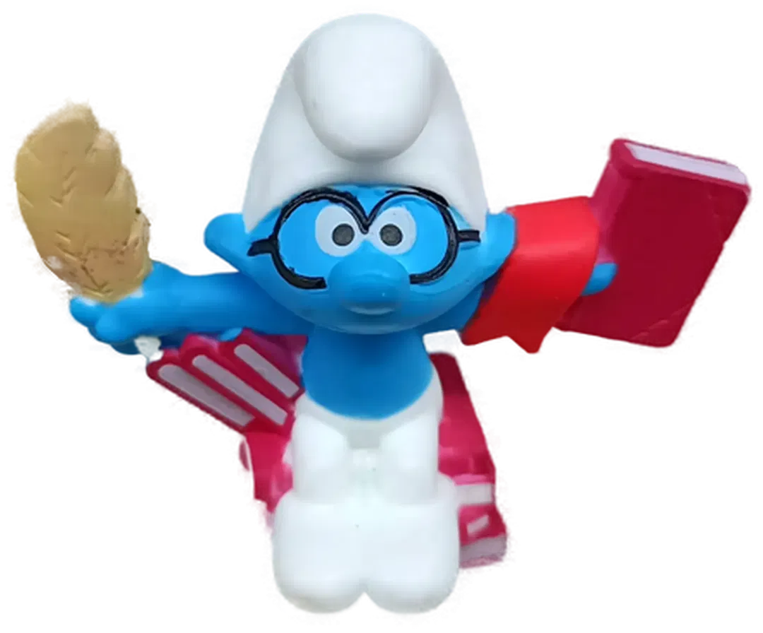 Schleich Peyo Schlümpfe - Schlaubi Schlumpf mit Bücherstapel - Bild 1