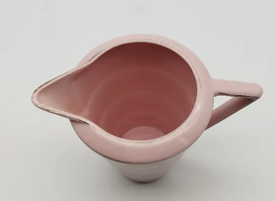 Milchkanne, Keramik, rosa  – Bild 3