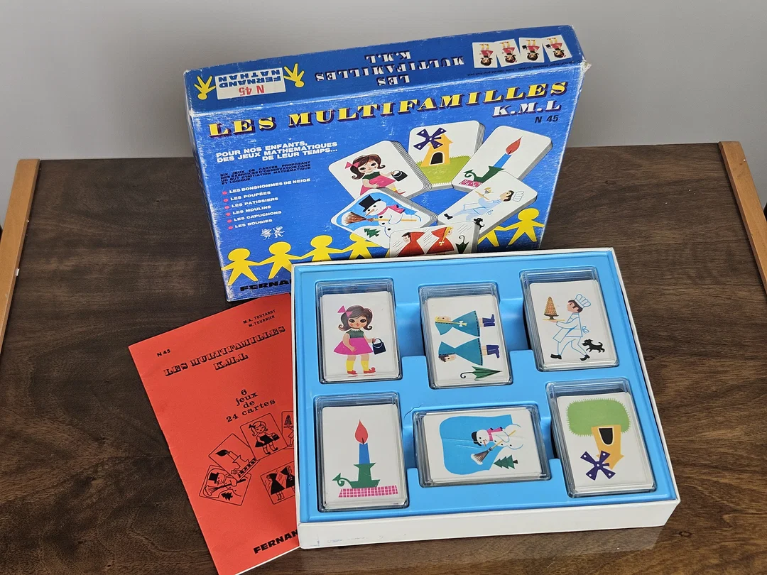 LES MULTIFAMILLES K.M.L  N 45 - Vintage Gesellschaftsspiel - FERNAND NATHAN  – Bild 2