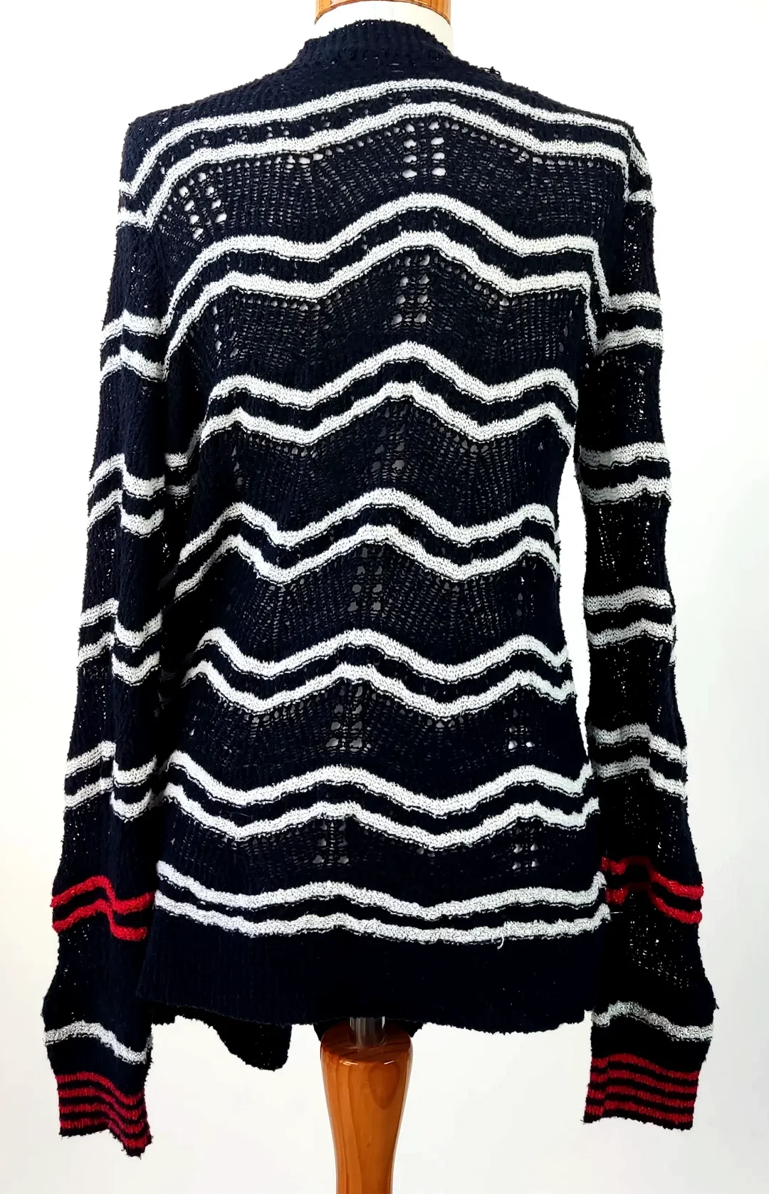 Desigual Damen Strickweste blau-weiß gestreift - XS – Bild 2