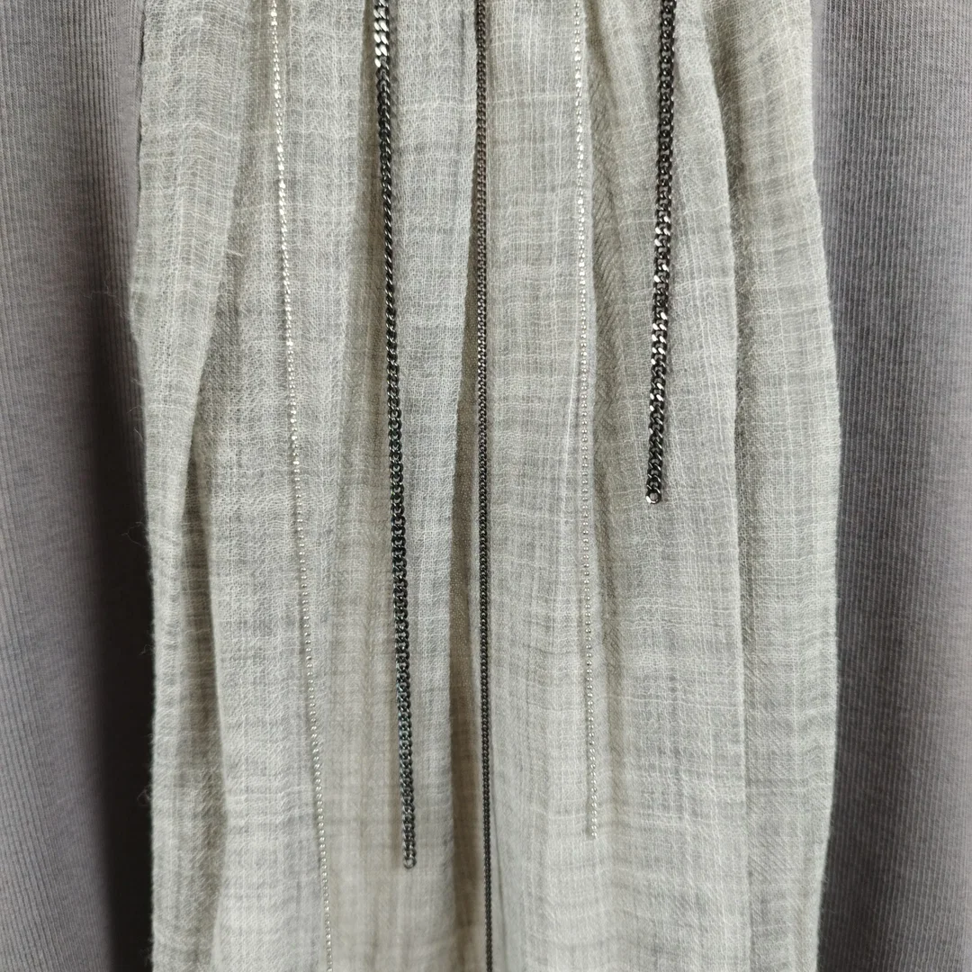 Fabiana Filippi - Graues Oberteil mit Kettendetails - XXL, 94% Baumwolle, 6% Lycra – Bild 4