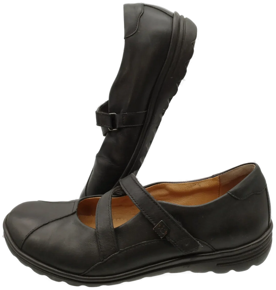 Ballerinas Hartjes Schwarz Leder Gr. 37,5 | Zeitloser Komfort – Bild 4