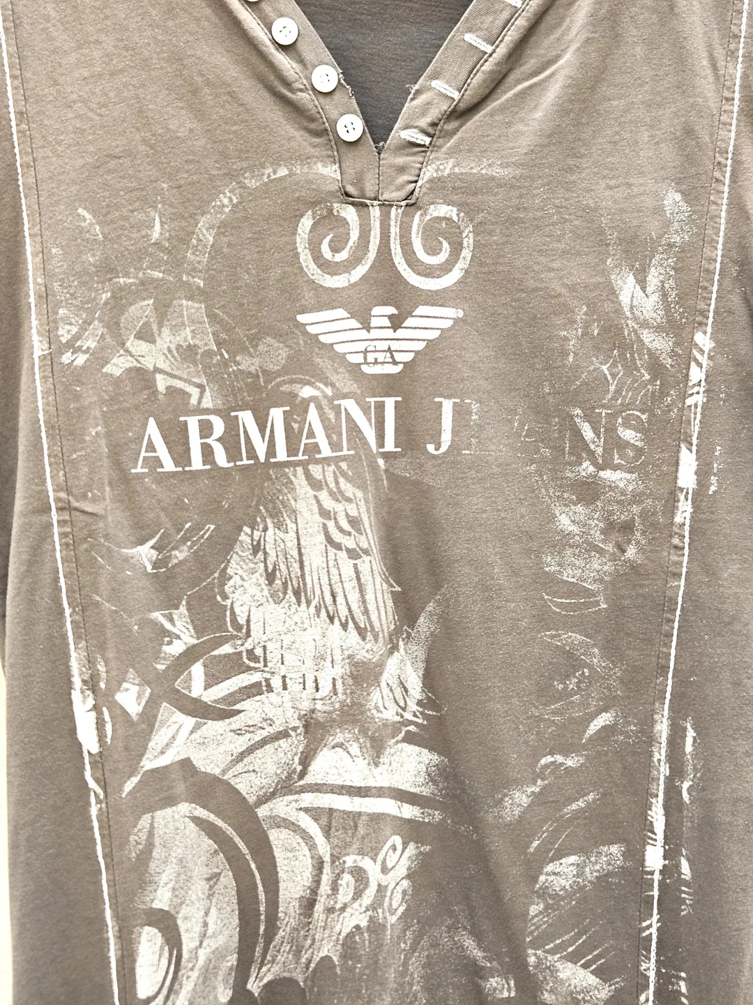  Emporio Armani Y2K Herren-Shirt, grau - gr. L  – Bild 4