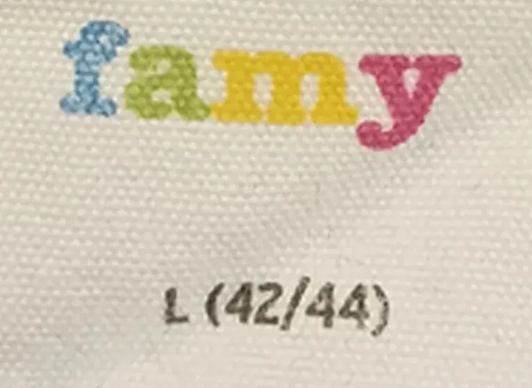 Famy Damen Weihnachtspullover dunkelblau gemustert Gr. L 42/44 – Bild 3