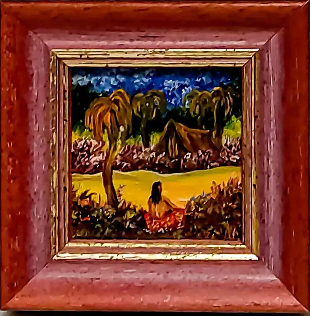 Miniatur-Ölgemälde „Tahiti“ – Original von Günther H. Winterott – Bild 1