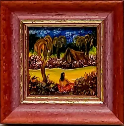Miniatur-Ölgemälde „Tahiti“ – Original von Günther H. Winterott - Bild 1