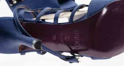 RODO High Heels – Satin Pumps in Dunkelblau – Größe 39 – Made in Italy - Bild 4