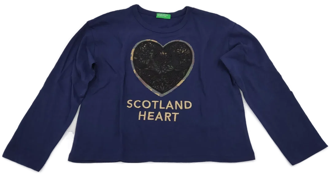 United Colors of Benetton Kindershirt blau Gr. S - Bild 1