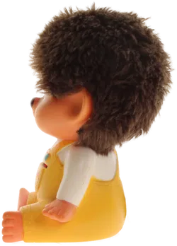 Monchhichi Spardose – ca. 13 cm – gelber Overall – Vintage Sammelfigur „Monchhichi Bank“ - Bild 2