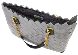 Rebagz Upcycling Damen Shopper, grau  - Bild 2