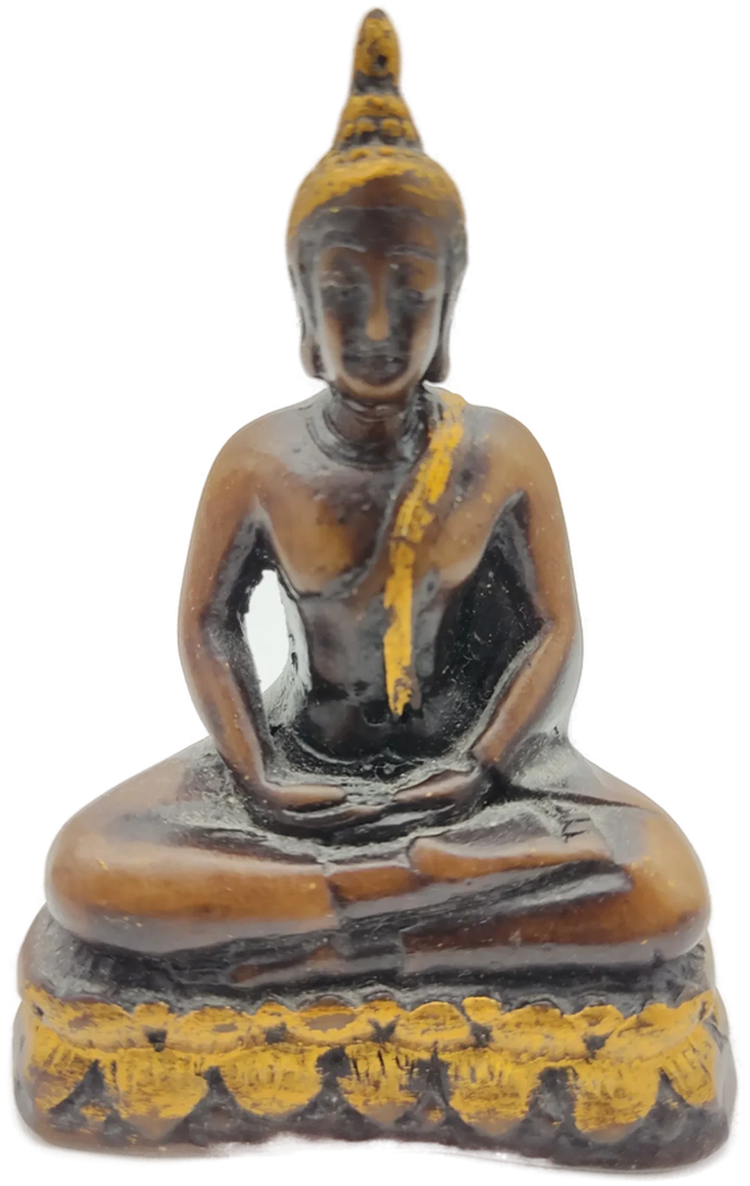 Kleine Buddha-Figur Holz | Zeitloses Unikat - Bild 4