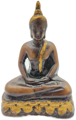 Kleine Buddha-Figur Holz | Zeitloses Unikat - Bild 1