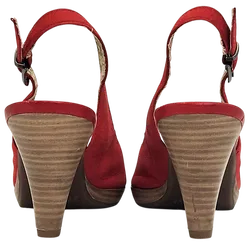 VENTURINI eleganza Damen Leder Pumps, rot - Gr. 37  - Bild 2