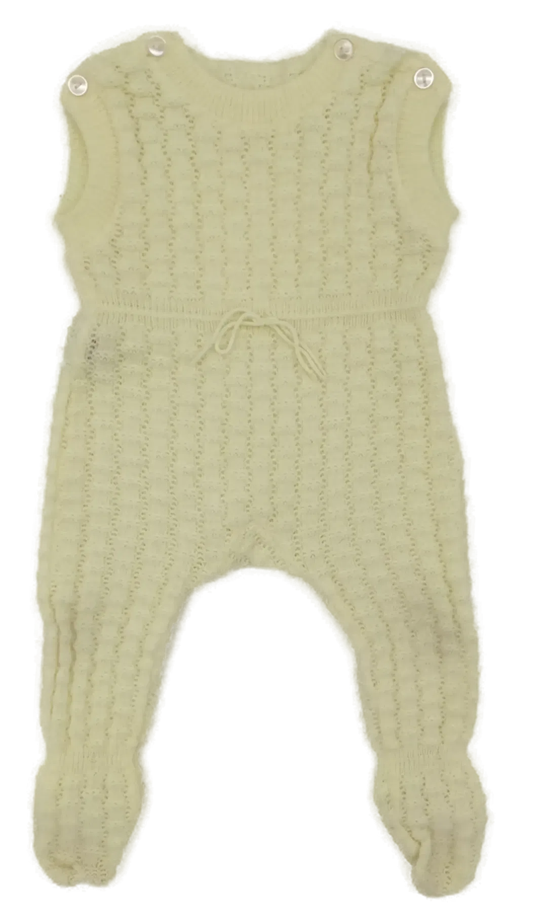 Vintage Hagrose - Baby Strampler, gestrickt - pastellgelb - Bild 3