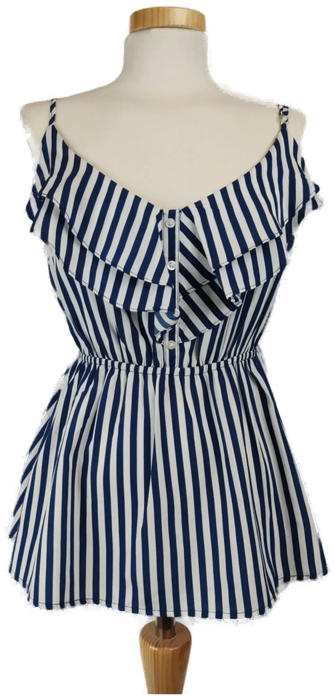 Damen Trägerbluse blau weiß gestreift- L/ 40 - Bild 1