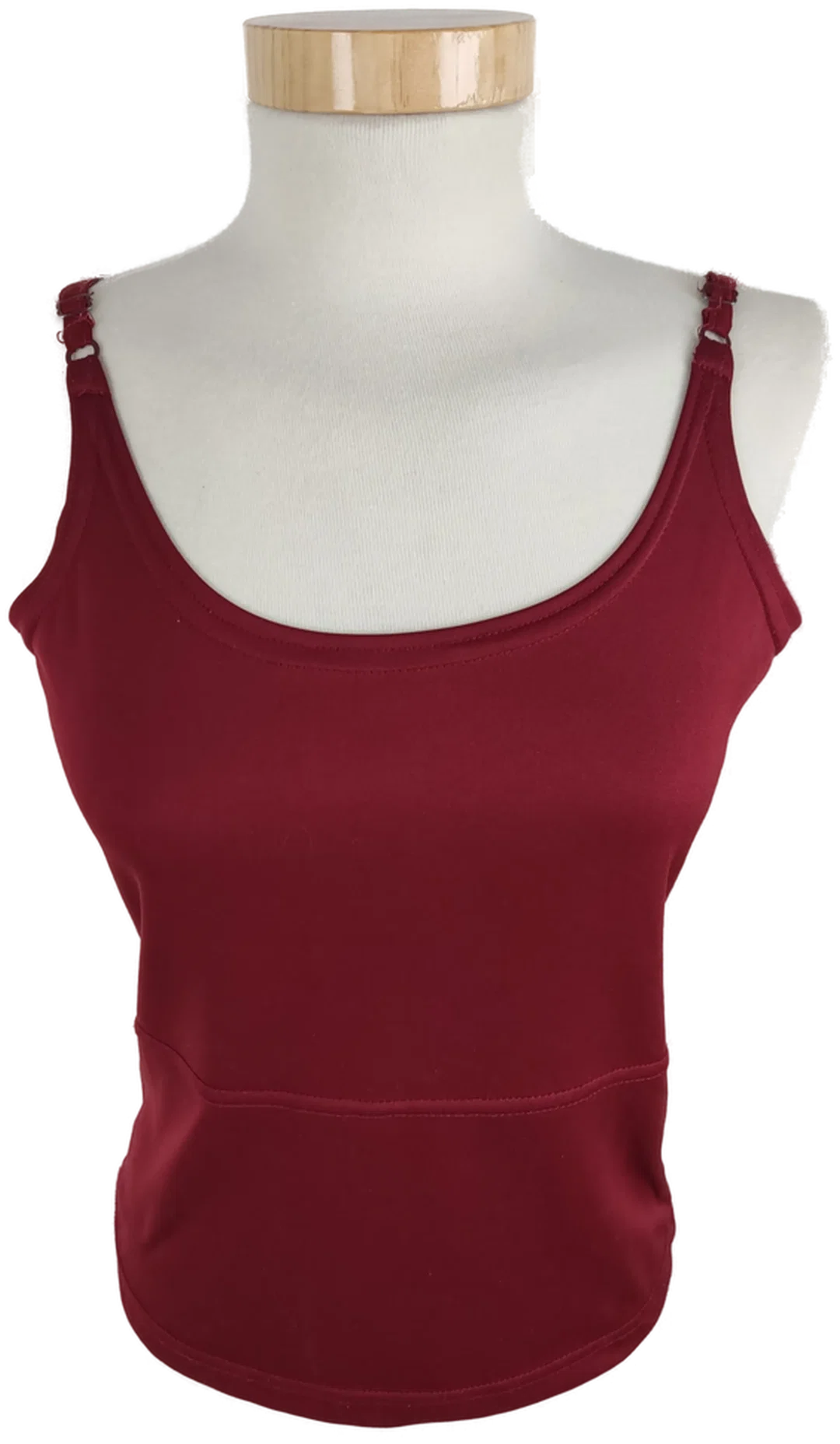 Top mit Rundhalsausschnitt und Spaghettiträgern, weinrot, Größe 38/40 - Bild 1