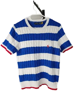 Polo Ralph Lauren Kurzarm Strickpullover Gestreift | Wie Neu - Bild 6