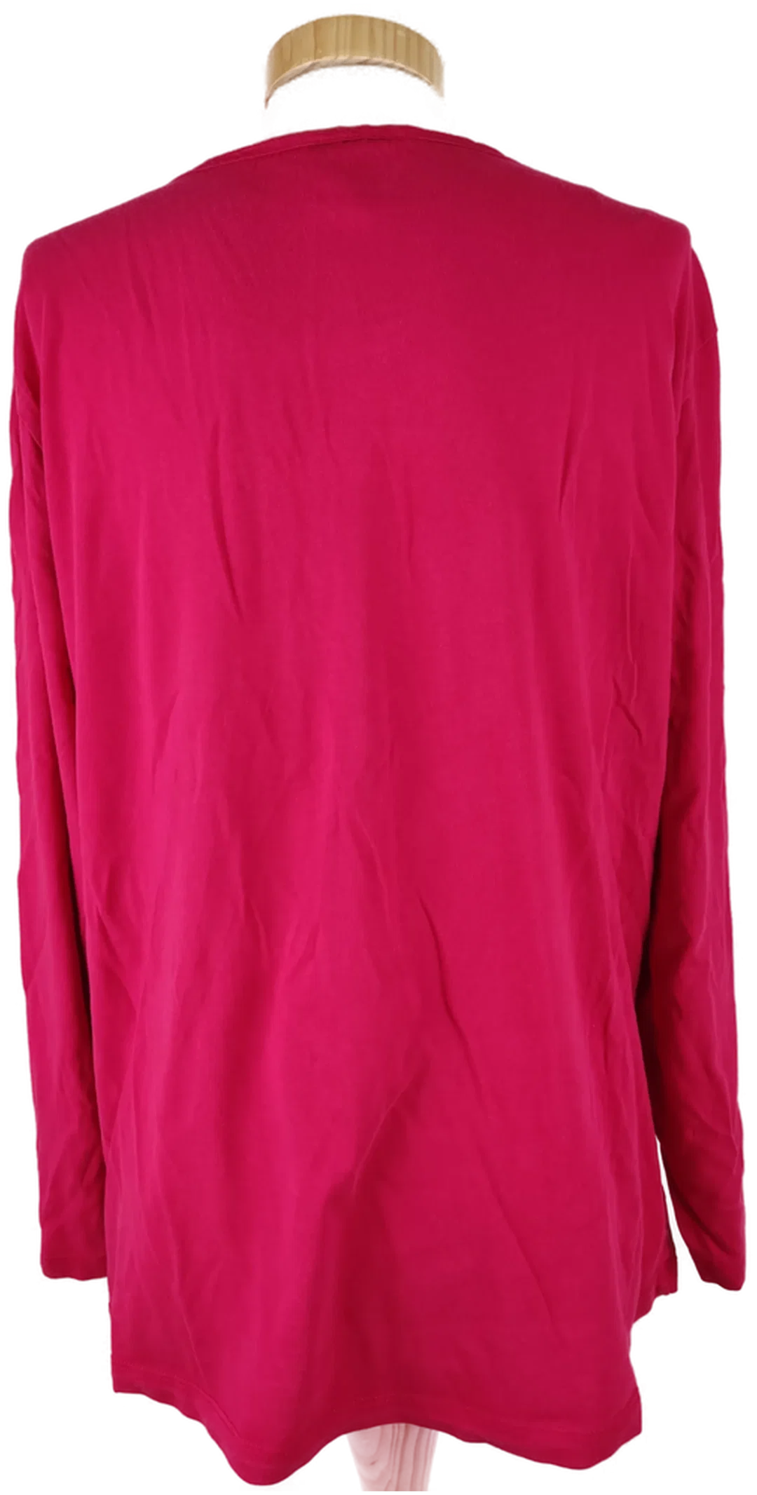 T-Shirt "Lingerie", langarm mit Rundhalsausschnitt, pink mit Aufdruck, Größe XL – Bild 3