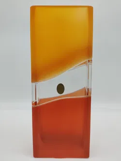 Lead Crystal Tischvase in orange - Bild 2