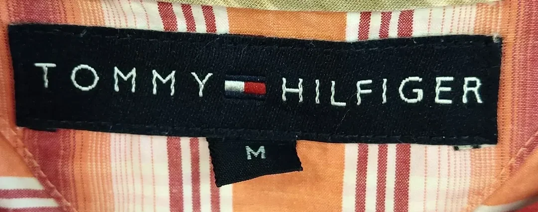 Tommy Hilfiger Herrenhemd orange/rot Gr. M – Bild 3