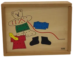 TCM Fädelspiel -Lernspiel Holz - Bild 1