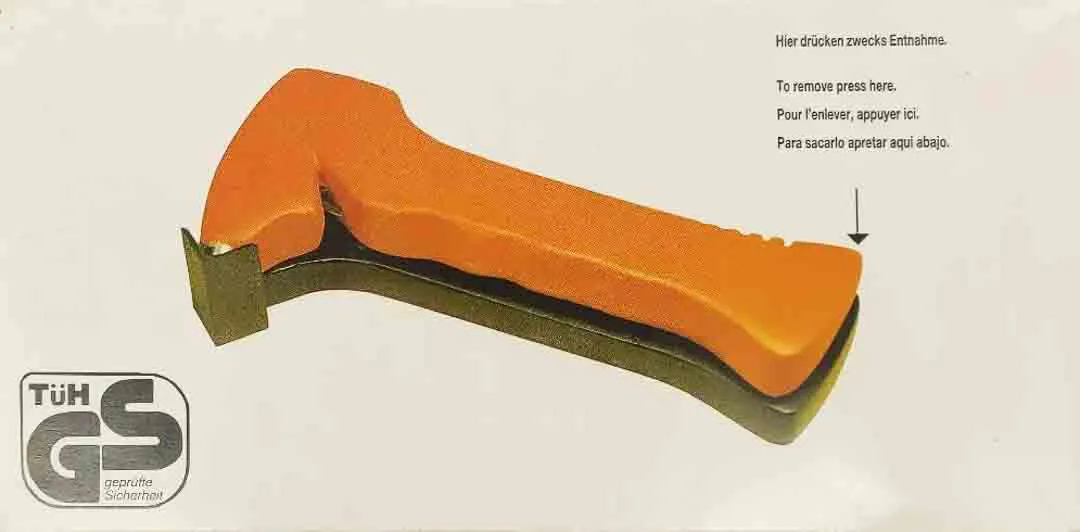 KFZ/LKW Unfallhammer mit Gurtmesser in orange, Länge 19cm – Bild 4