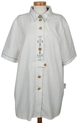 Styrian lady Vintage Damen Trachtenbluse, weiß - Gr. XXXL  - Bild 1