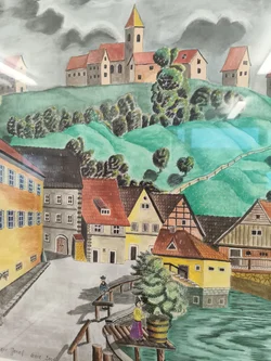 Josef Rosenberger 2001, historische Ortsansicht, gerahmt – Vorschau 7
