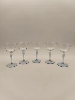 4 +1 feine Gläser, Sherrygläser, Vintage, 1950er - Bild 2